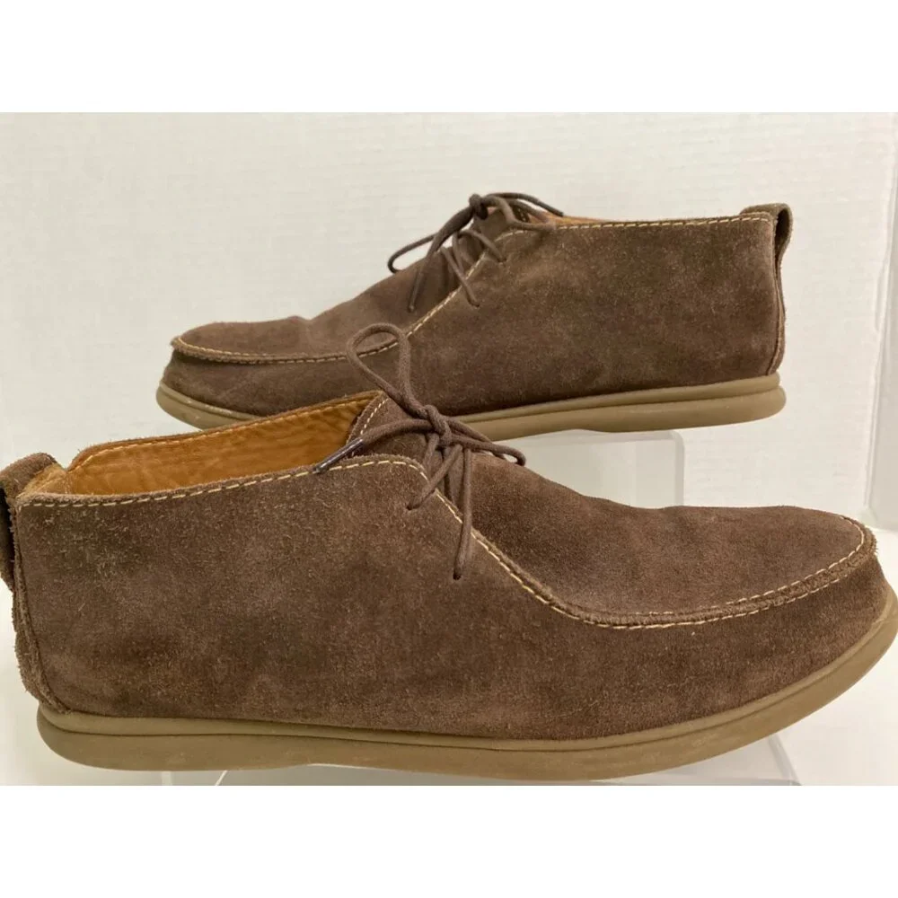 Johnnie-O Men's 11M Malibu Chukka Ankle Boots‎ Brown Suede Leather Lace Up Shoes